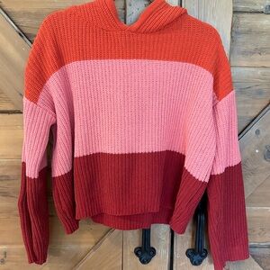 Love Ellie Colorblock Knit Hoodie Sweater